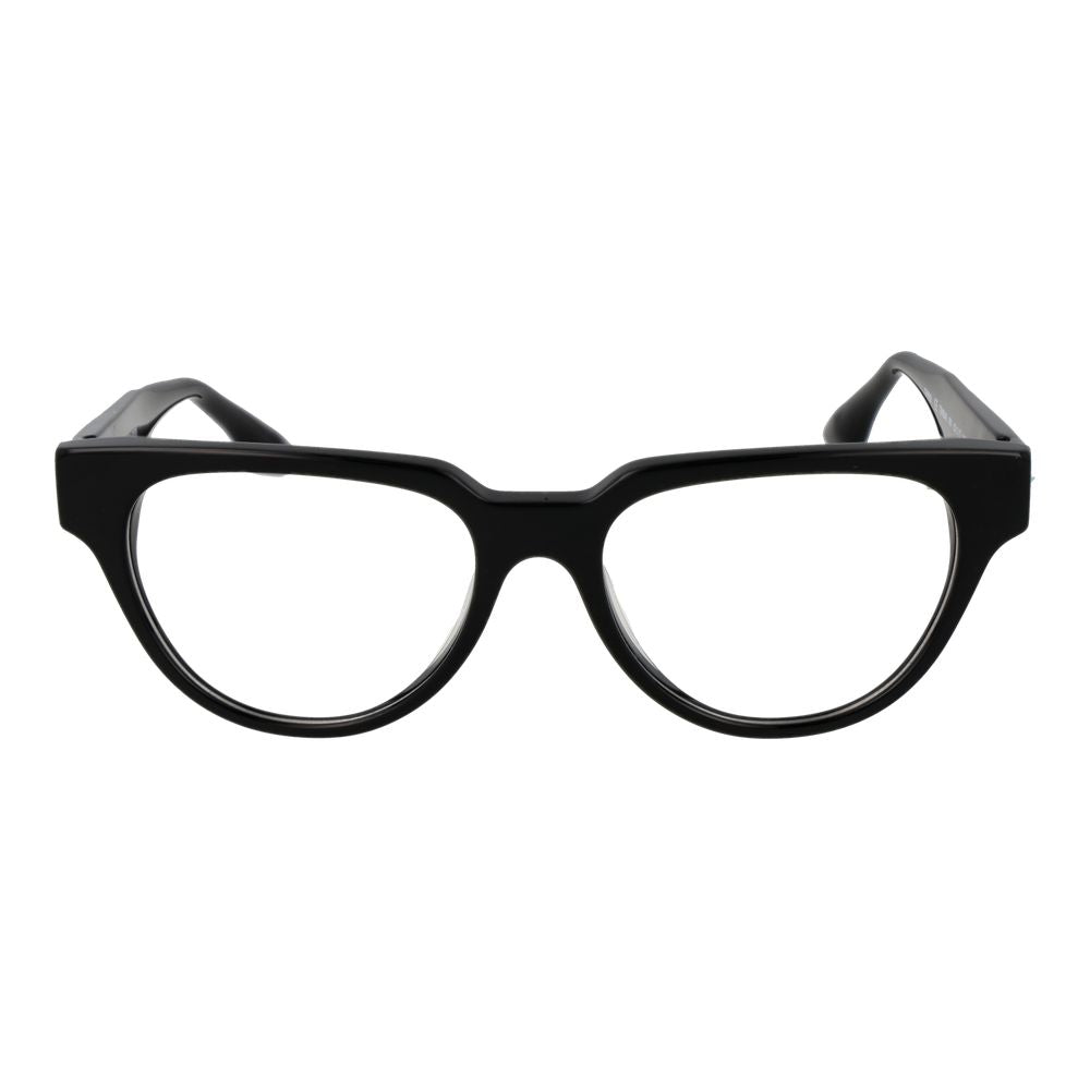 Trussardi Black Acetate Glasses (Frames) women's full-rim style with demo lenses and black acetate frame.