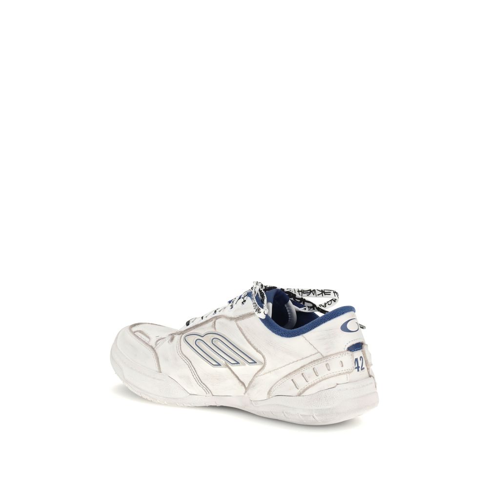 Balenciaga Gray Calf Leather Bos Taurus Athletic Sneakers