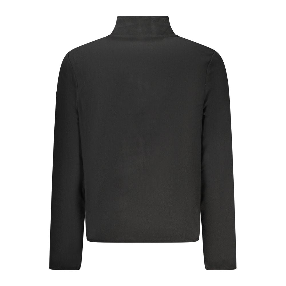 Back view of Norway 1963 Black Polyester Men Sweater with sleek design and long sleeves ideal for cool weather fashion.
