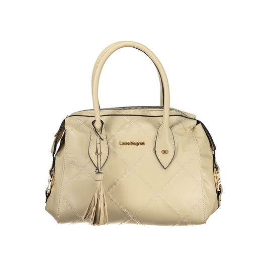 Laura Biagiotti Beige PVC Women Handbag 1728,67403481248,Bags,Beige,Handbags - Bags,Laura Biagiotti,New with tags,Women