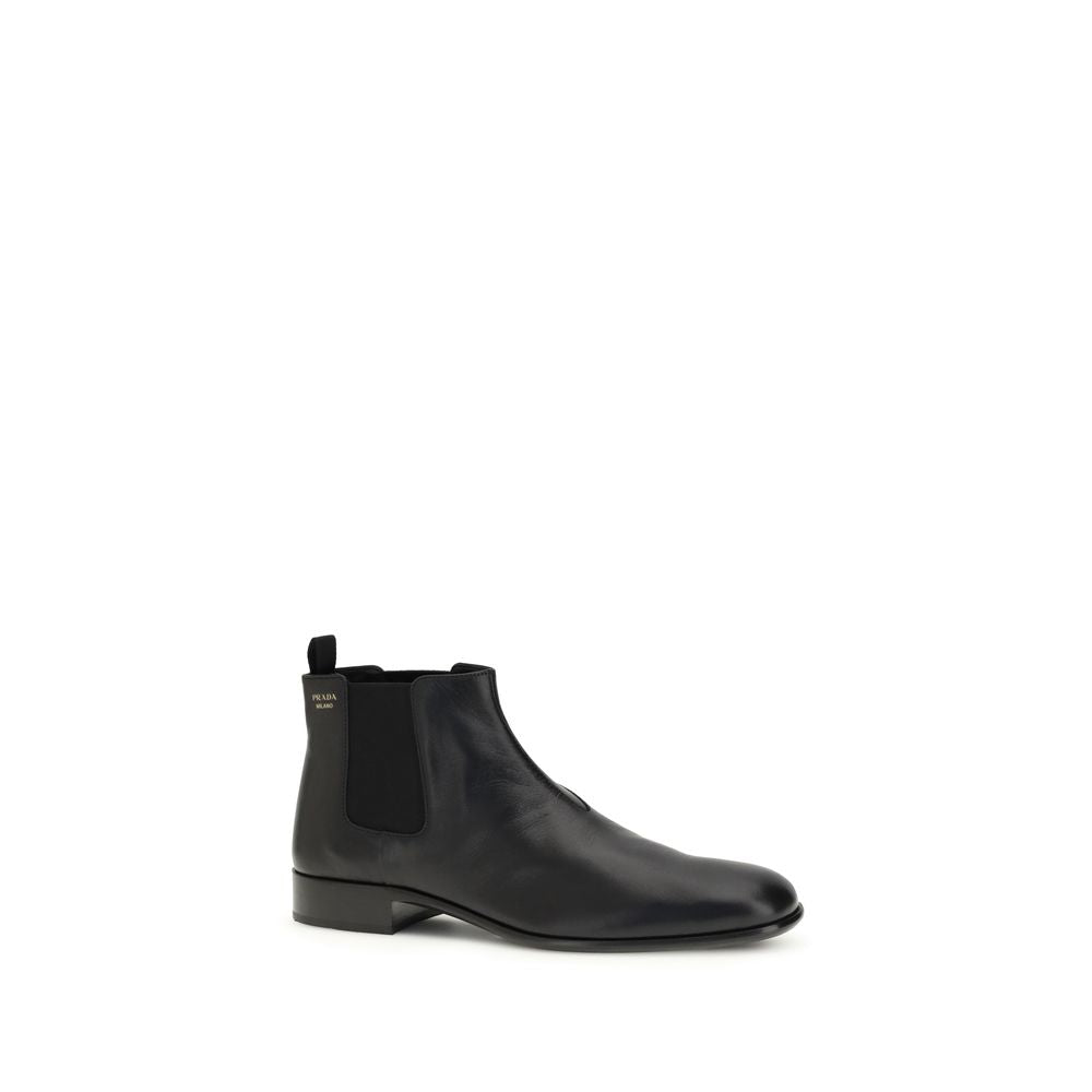Prada Black Goatskin Ankle Boots 1728,72470364320,Ankle - Boots - Shoes,Black,Boots - Shoes,EU36/US6,EU38/US8,EU41/US11,New with tags,Prada,Shoes,Women