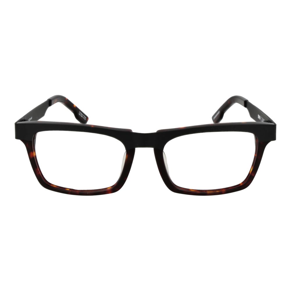 Spy Black Metal & Plastic Glasses (Frames) - unisex full-rim rectangle style with demo lenses, black color, includes branded case