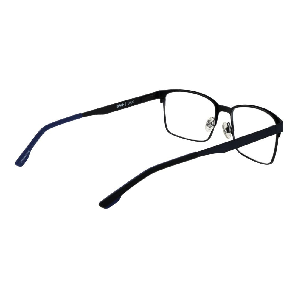 Spy Blue Plastic Glasses (Frames), unisex, blue full-rim rectangle style with plastic demo lenses and spring hinge, size 57-18-145.