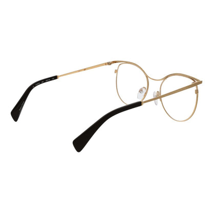 Yohji Yamamoto Gold Metal Glasses (Frames), women's full-rim round style, gold metal frame, demo lenses, no extra protection.