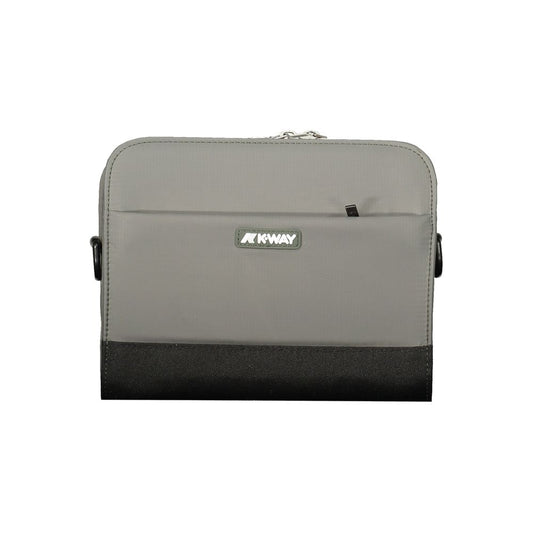 K-WAY Green Polyamide Handbag with adjustable strap, external and internal pockets, zip closure, and logo detailing.
