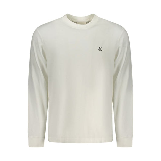 Calvin Klein White Cotton Men T-Shirt 1728,67403481248,Calvin Klein,Clothing,L,Long Sleeve - T-Shirts - Clothing,M,Men,New with tags,T-Shirts - Clothing,White,XL,XXL