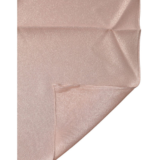 Dolce & Gabbana Light Pink Silk Blend Square Foulard 87.5cm x86.5cm Scarf