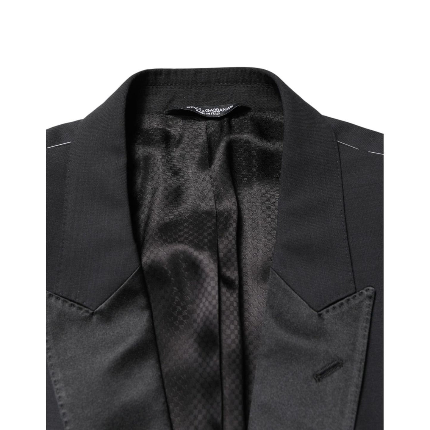 Dolce & Gabbana Black MARTINI Single Breasted Jacket Blazer1728,67345645728,Black,Blazers - Suits & Blazers - Clothing,Clothing,Dolce & Gabbana,IT54 | XL,Material: 90% Virgin Wool 7% Silk 3% Polyester,Men,New with tags,Suits & Blazers - Clothing