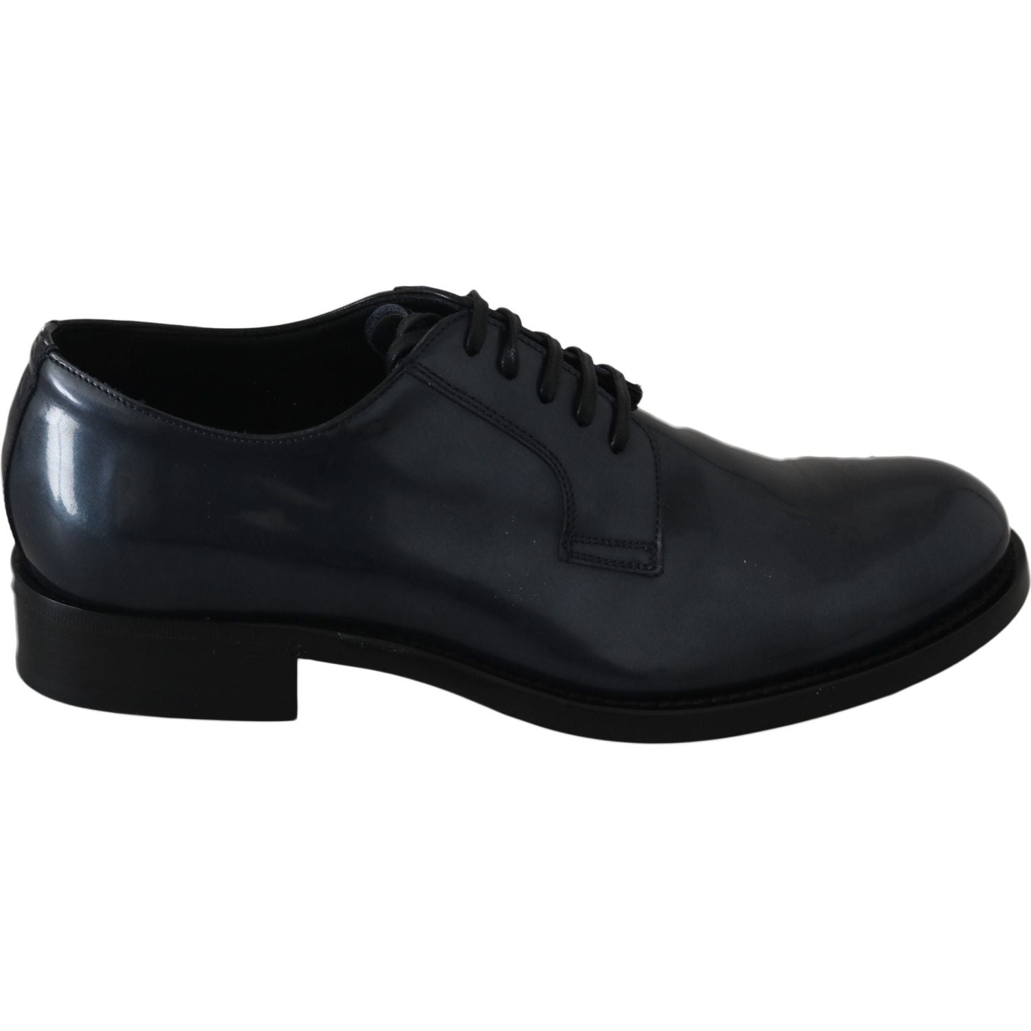 Dolce & Gabbana Blue Leather Derby Dress Formal Shoes