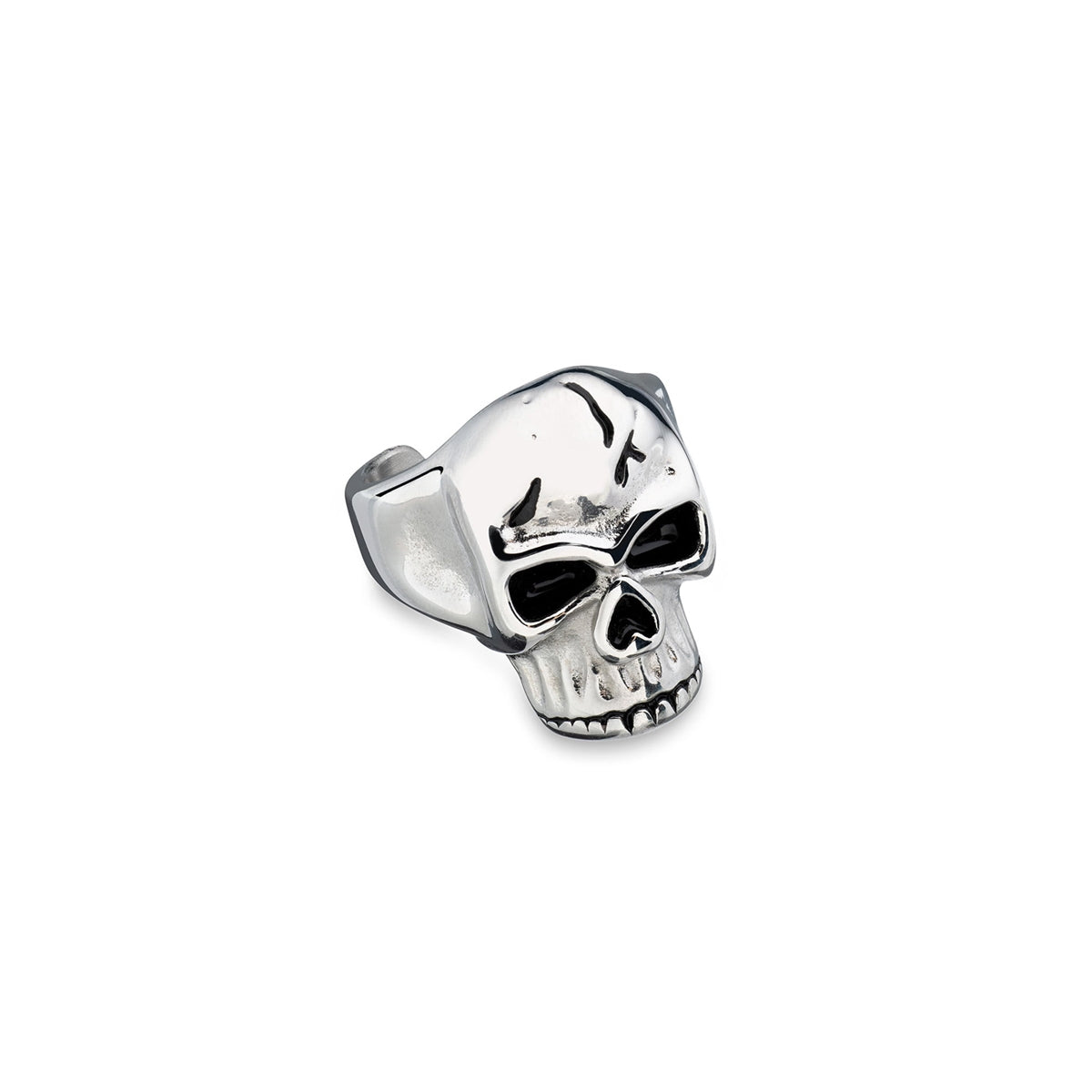 AN JEWELS JEWELRY Mod. AA.R255S-11 silver skull ring with intricate design and polished finish