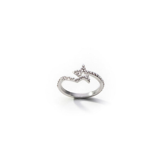 AN JEWELS JEWELRY Mod. ADC.R01SC-8 stylish ring with star detail on a white background