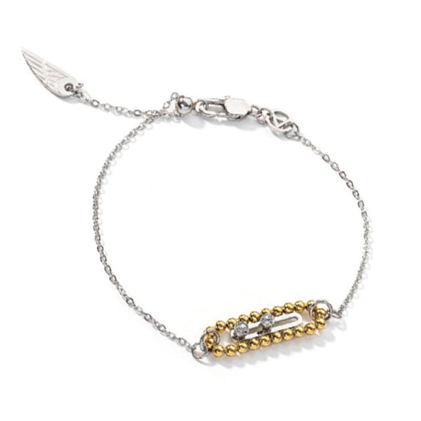 AN JEWELS JEWELRY Mod. AL.BSOK01SYC elegant bracelet with gold and silver accents