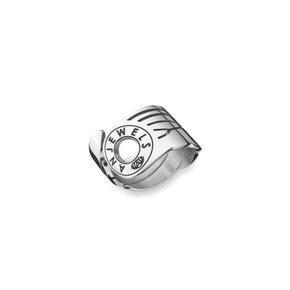 AN JEWELS JEWELRY Mod. AL.RFY01S-8 silver ring with unique design and brand engraving