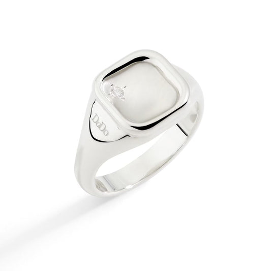 Sophisticated silver ring ANELLI DODO MOD. DAC5001SIGNEDB0AG50 with engraved details, showcasing elegant craftsmanship.