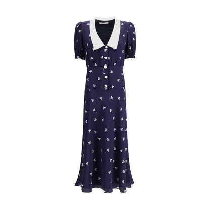 Alessandra Rich Blue Silk Casual Dress