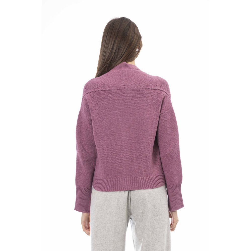 Alpha Studio Multicolor Merino Wool Women Cardigan