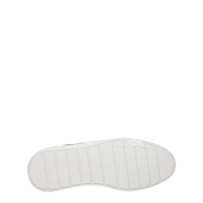 Sole view of Ami Paris Black Fabric Low Top Sneakers with rubber sole and white detailing. Casual style with mid heels and lace up closure.