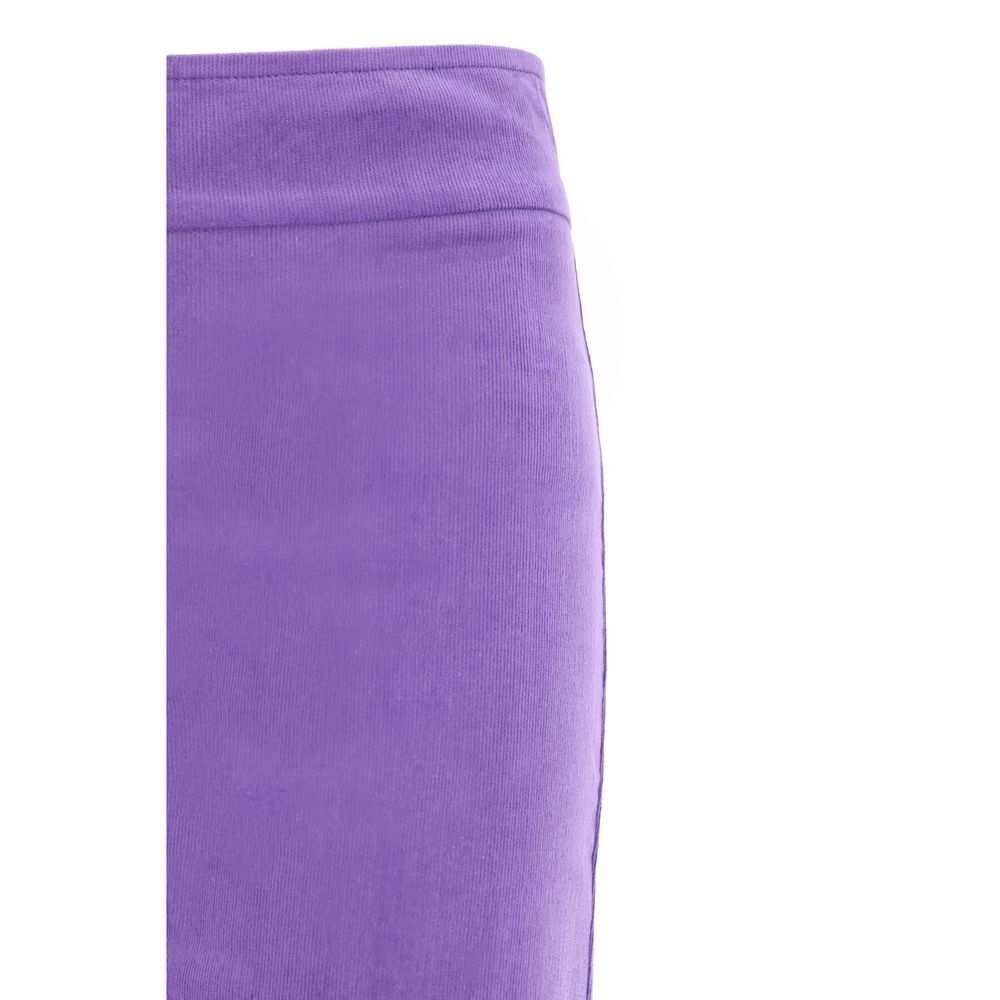 Avenue Montaigne Purple Cotton Casual Pants