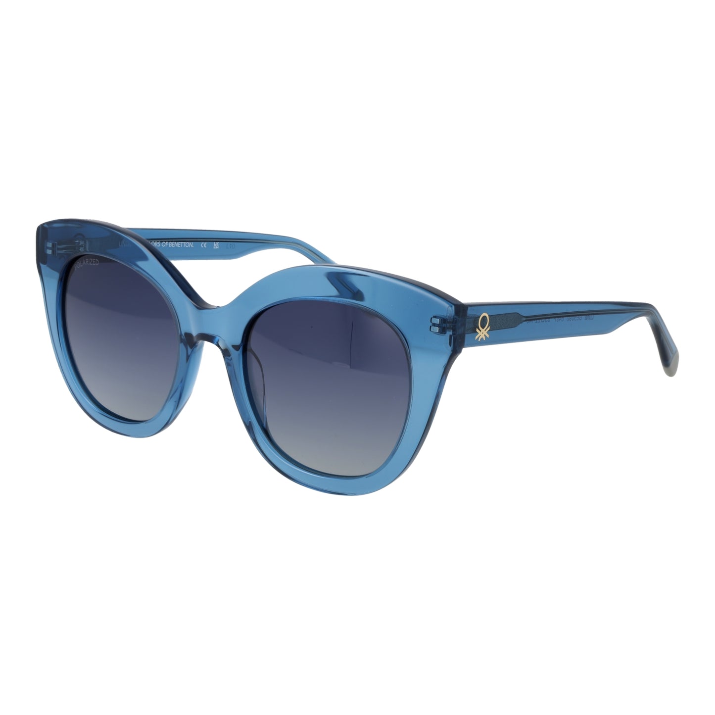 Elegant lady's sunglasses - BENETTON MOD. BE5090 53649 in blue, ideal fashion accessory for women.