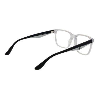 BMW White Acetate Glasses (Frames) for men in full-rim rectangle style, white color, acetate frame material, includes branded case.