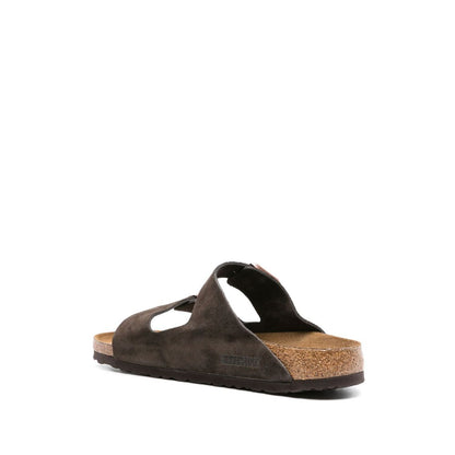 Birkenstock Arizona buckled suede sandals