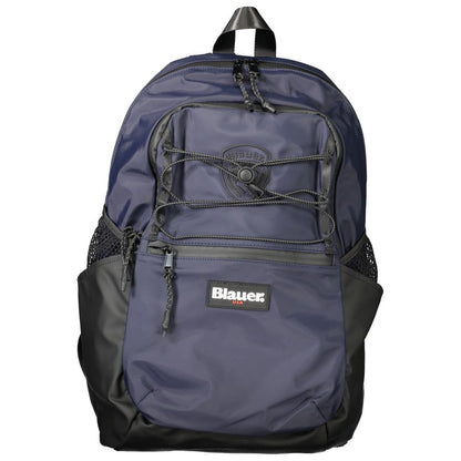 Blauer Blue Polyester Men Backpack with adjustable straps and zip closure, ideal for stylish and organized travel.