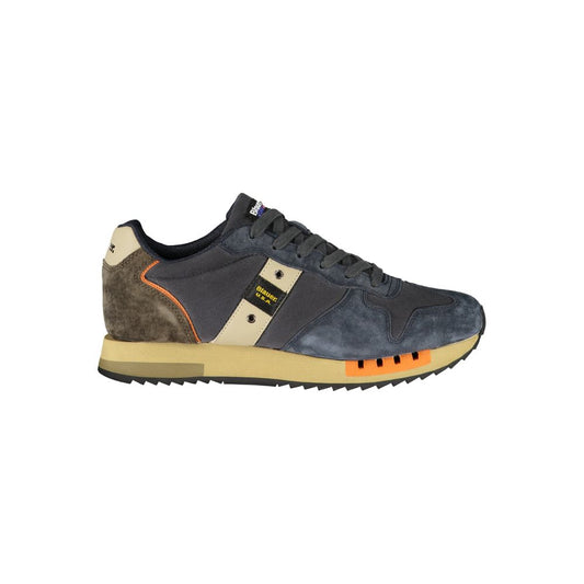Blauer Blue Polyurethane Men Sneaker 1728,67403481248,Athletic - Sneakers - Shoes,Blauer,Blue,EU40/US7,EU41/US8,EU42/US9,EU43/US10,EU44/US11,EU45/US12,EU46,Men,New with tags,Shoes,Sneakers - Shoes