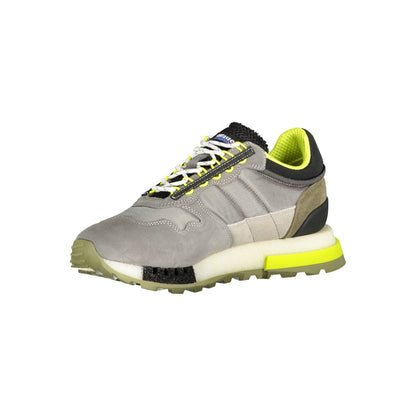 Blauer Gray Polyethylene Men Sneaker with contrasting details and removable footbed