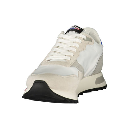 Blauer White Polyester Men's Sneaker 1728,67403481248,Athletic - Sneakers - Shoes,Blauer,EU40/US7,EU41/US8,EU42/US9,EU43/US10,EU44/US11,EU45/US12,Men,New with tags,Shoes,Sneakers - Shoes,White