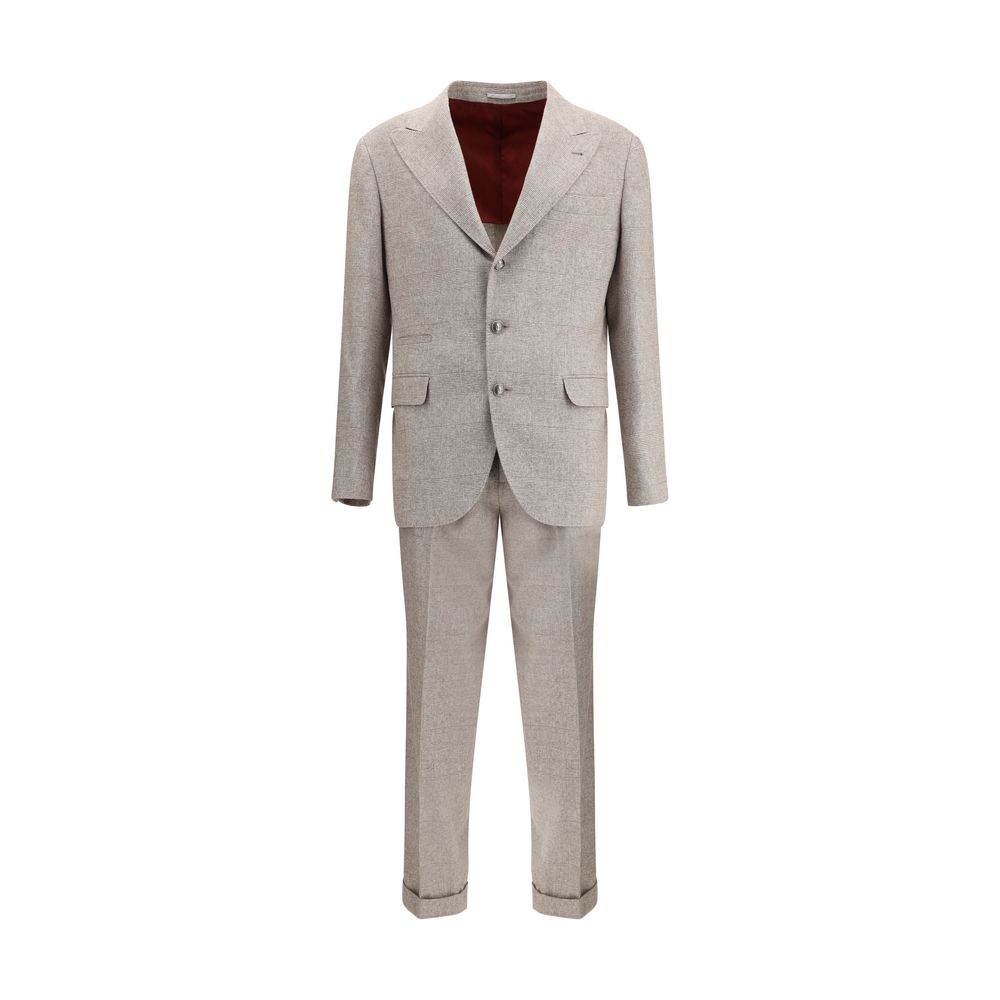 Brunello Cucinelli Beige Silk Two-Piece Suit