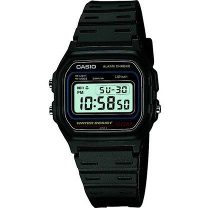 CASIO CCOLLECTION Mod. VINTAGE - BLACK water resistant unisex wristwatch with quartz movement and resin strap