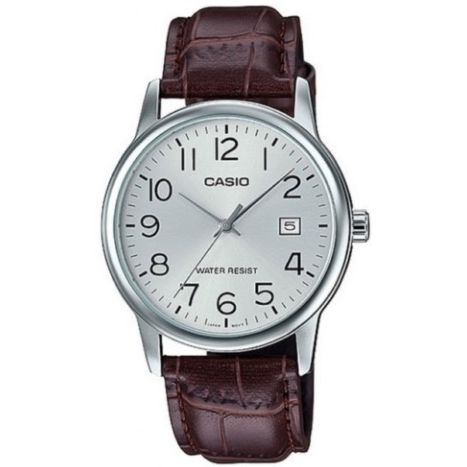 CASIO COLLECTION Mod. DATE. LEATHER - SILVER