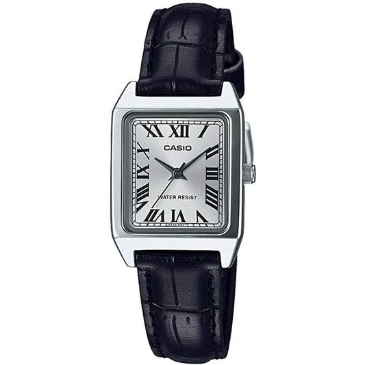 CASIO COLLECTION Mod. LADY TANK, ALLOY, LEATHER - SILVER