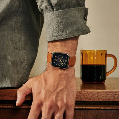 CASIO COLLECTION Mod. MOONPHASES LEATHER - BLACK