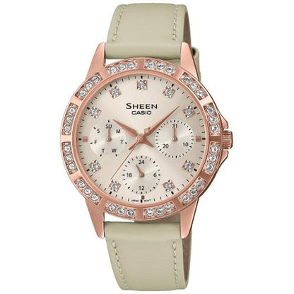 CASIO SHEEN Mod. LADY CRYSTAL LEATHER - CREAM ***SPECIAL PRICE***