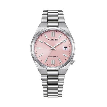 CITIZEN MOD. NJ0200-50Z watch with pink dial and silver bracelet.