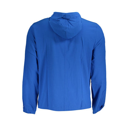 Calvin Klein Blue Polyester Men's Sport Jacket with hood