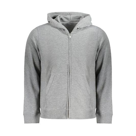 Calvin Klein Gray Recycled Polyester Men Hoodie