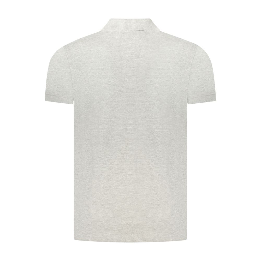 Cavalli Class Gray Cotton Polo Shirt