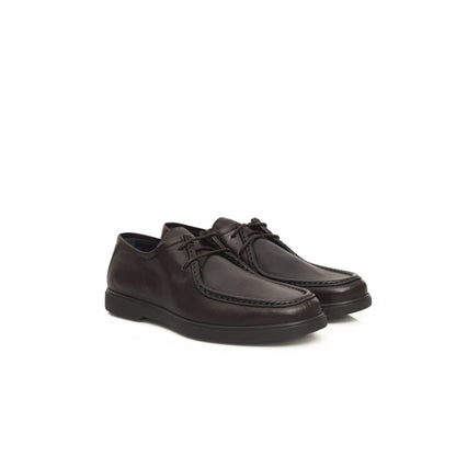 Cerruti 1881 Brown Cowhide Men Derby Shoe