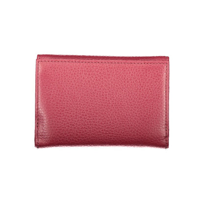 Coccinelle Purple Leather Women Wallet - Italian-crafted elegant wallet with compartments and coin pocket.