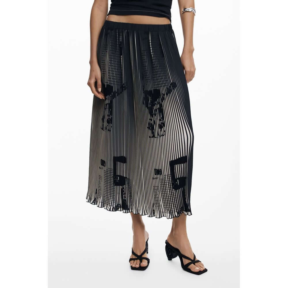 Desigual Black Polyester Women Skirt