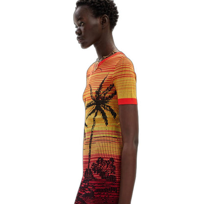 Desigual Red Viscose Midi Dress