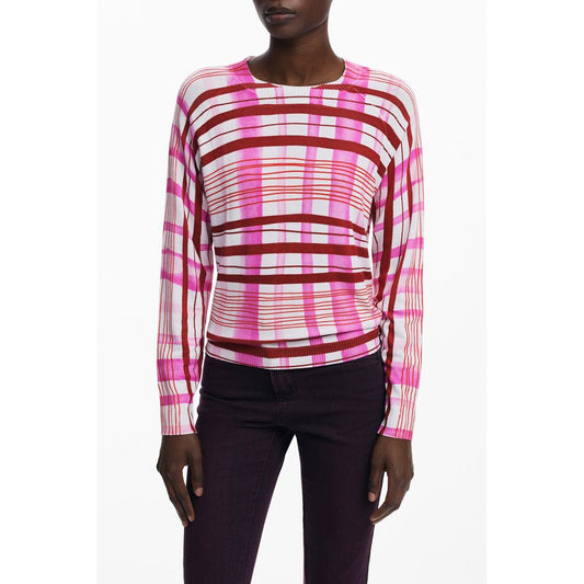 Desigual Rosa Viscosa Women's Sweater 1728,67403481248,Clothing,Desigual,L,M,New with tags,Pink,S,Sweaters - Clothing,Sweatshirts - Sweaters - Clothing,Women,XL,XS