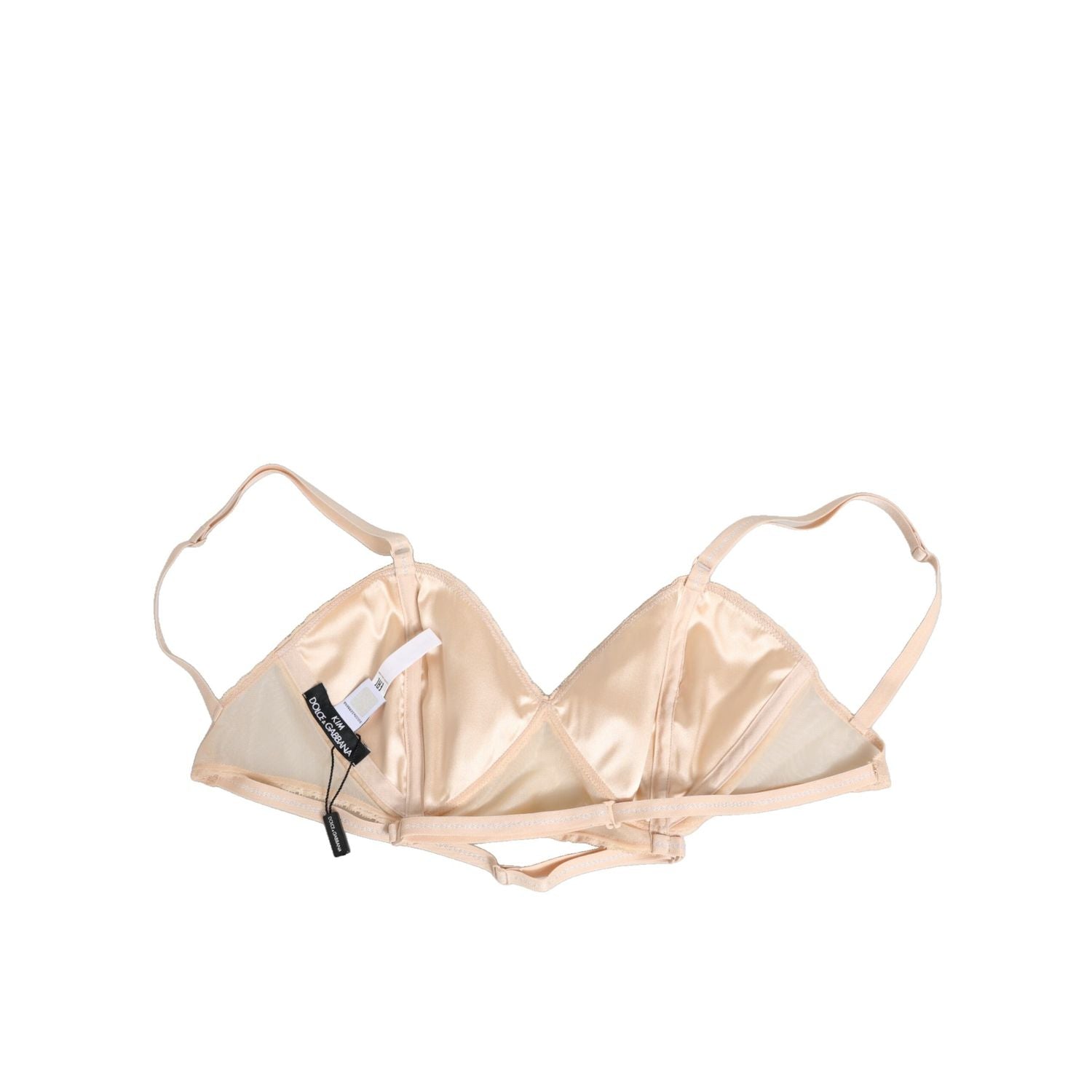 Dolce & Gabbana Beige Nylon Triangle Soft Cup Brassiere Underwear