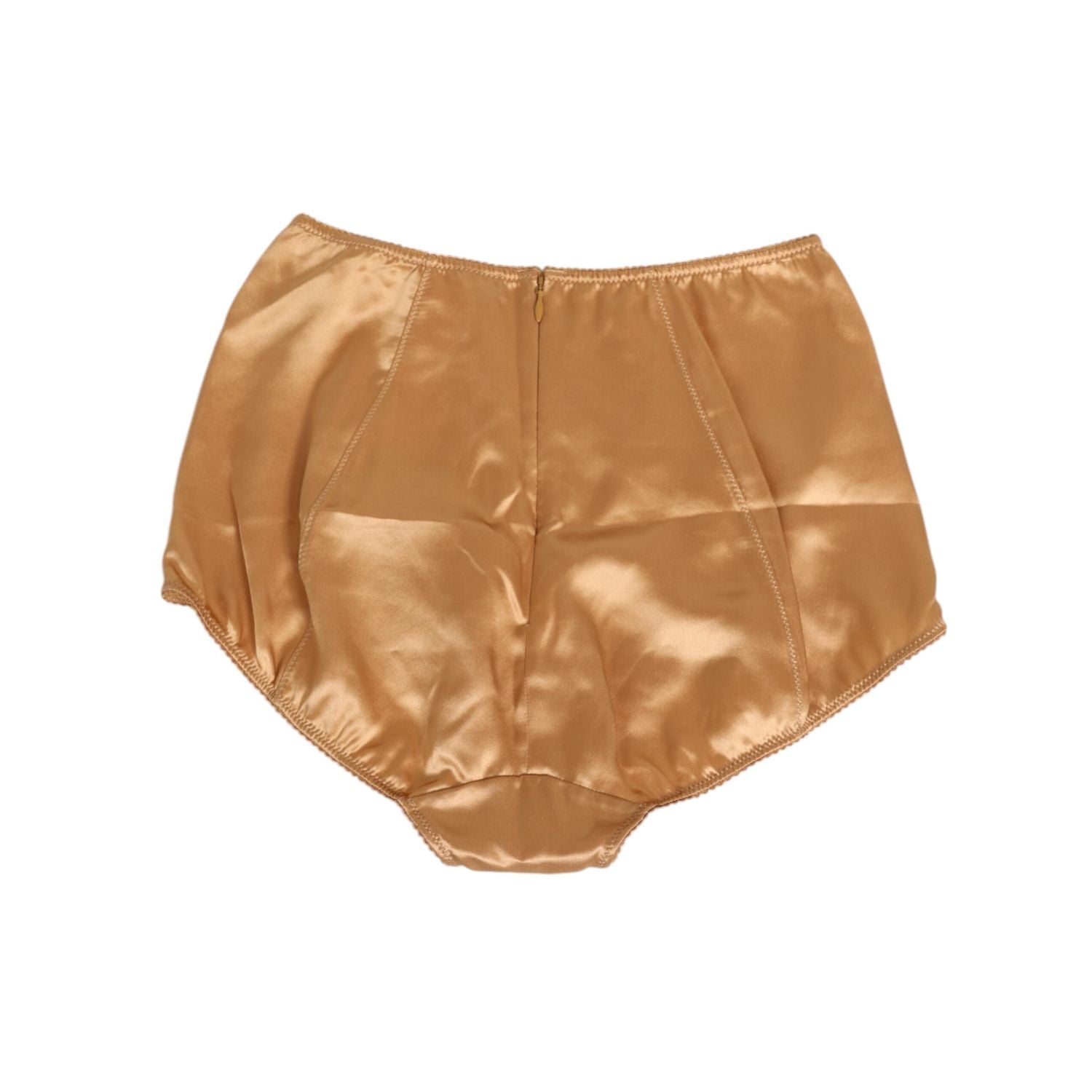 Dolce & Gabbana Beige Silk Stretch High Waist Girdle Underwear