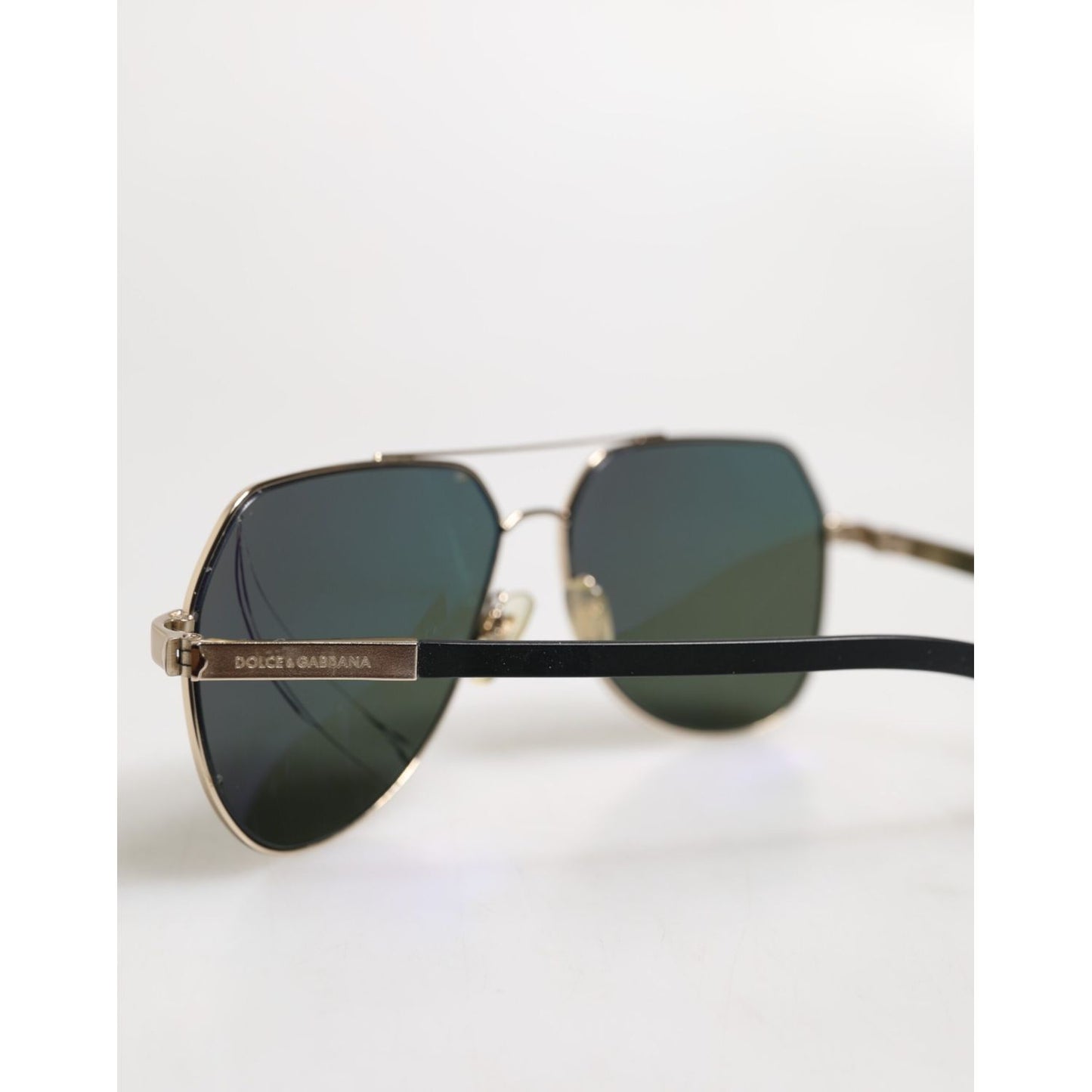 Dolce & Gabbana Black 18K Gold Plated Polarized Steel DG2133K Sunglasses