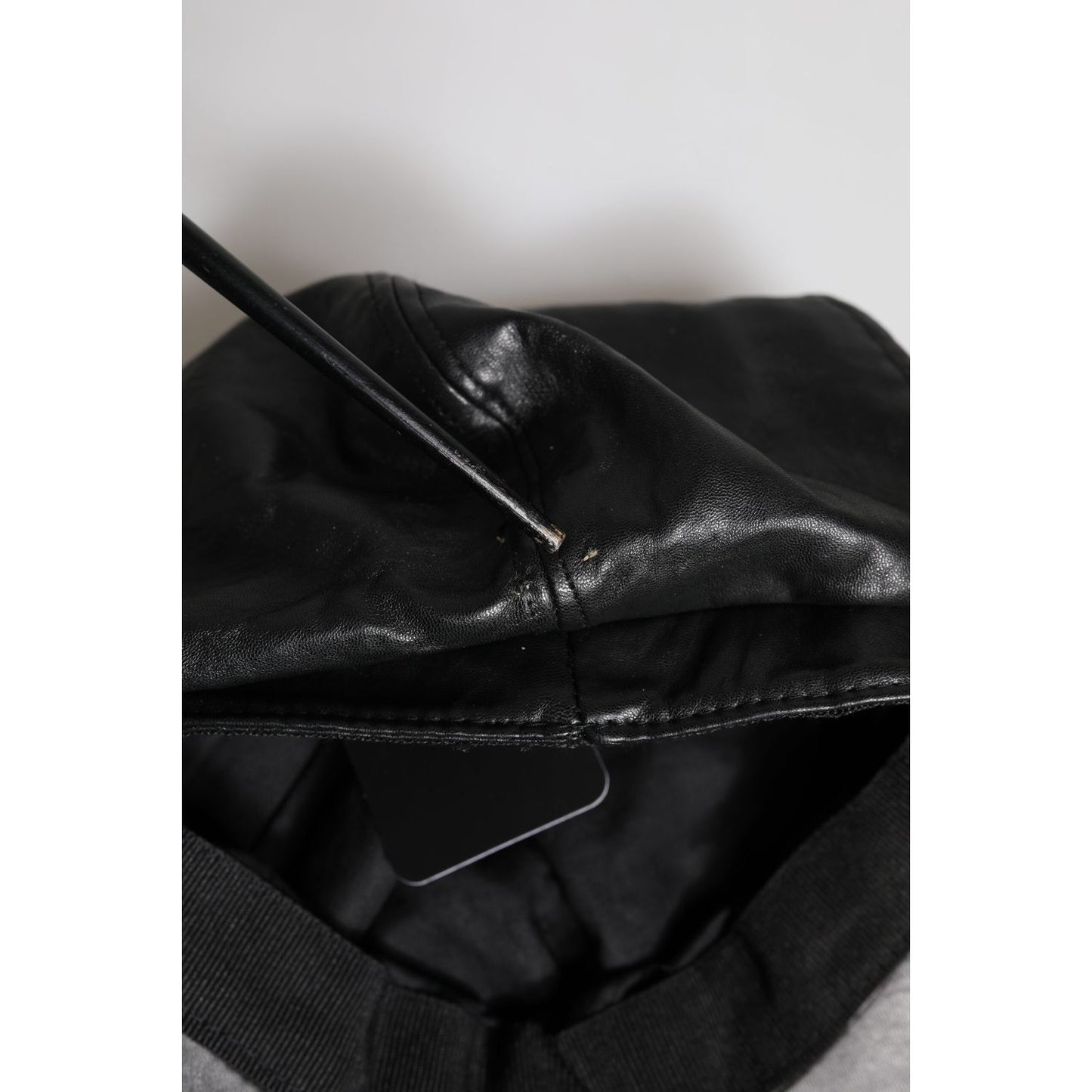 Dolce & Gabbana Black Calf Newsboy Capello Cabbie Hat