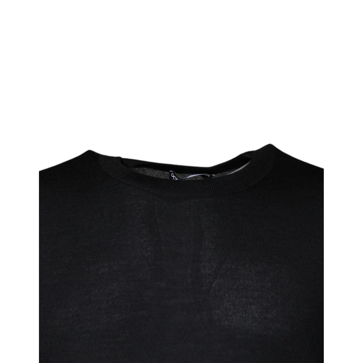Dolce & Gabbana Black Cashmere Crew Neck Pullover Sweater