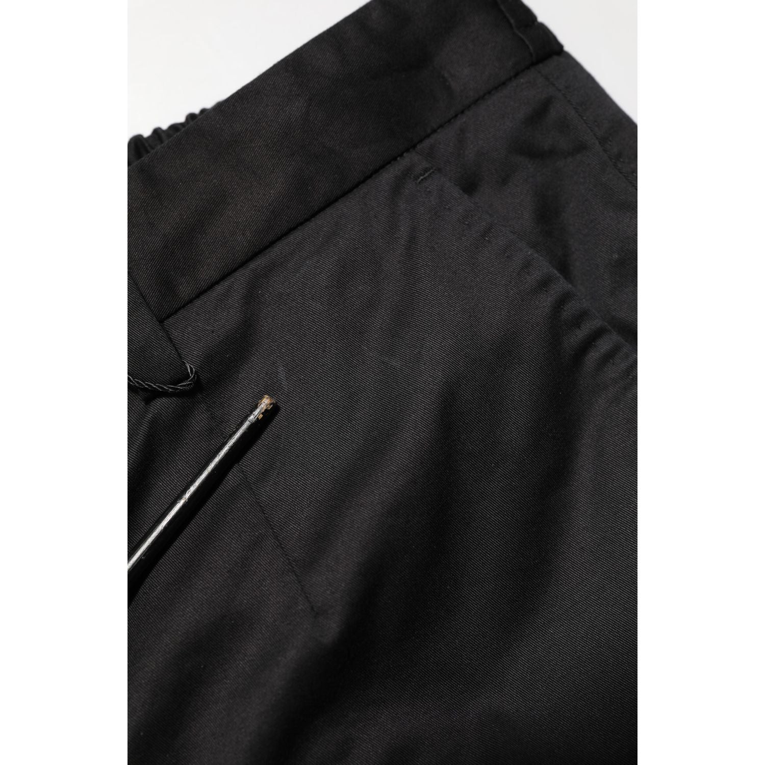 Dolce & Gabbana Black Cotton Tapered Men Formal Trousers Pants
